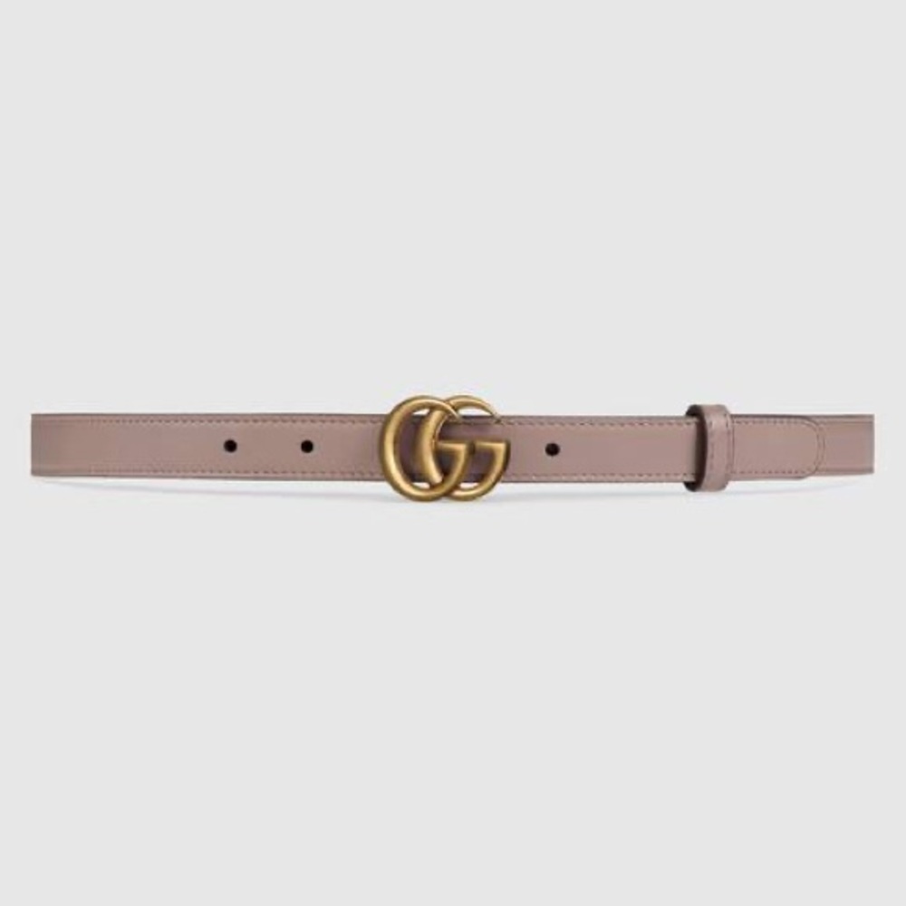 Gucci Belt (Double G buckle) in Dusty Rose